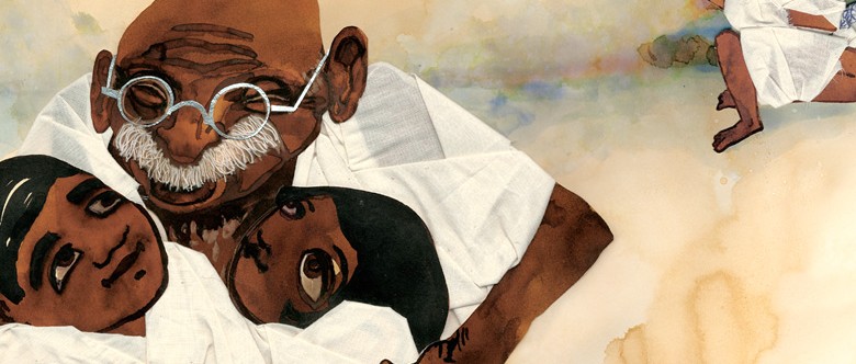 Grandfather Gandhi Illustration © Evan Turk